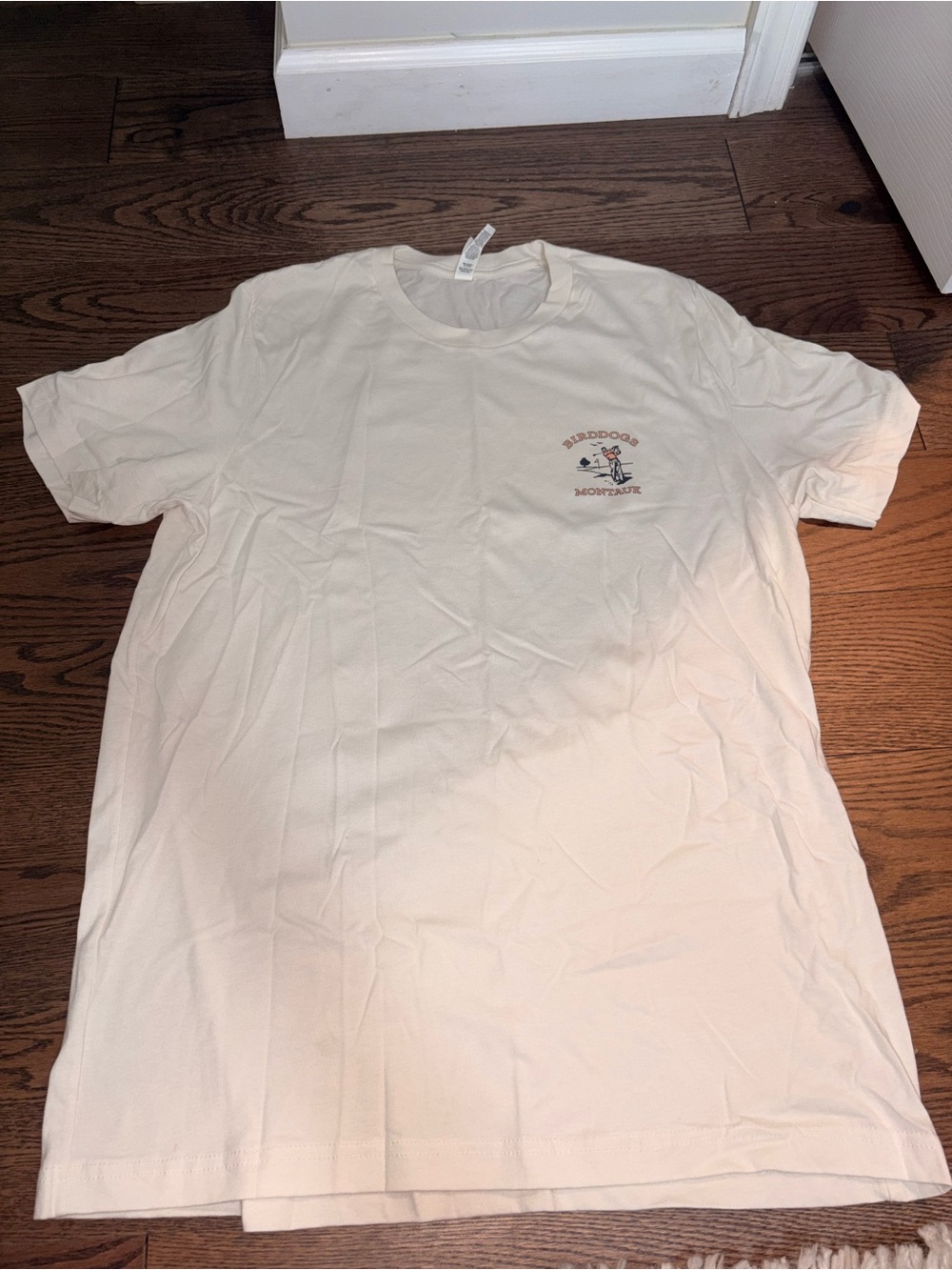 Birddogs Cream Short-Sleeve Tee with Small Chest Logo